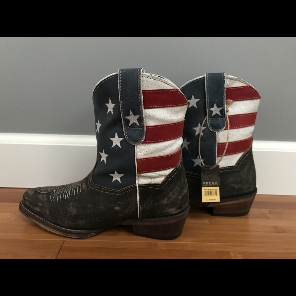 Roper American flag boots